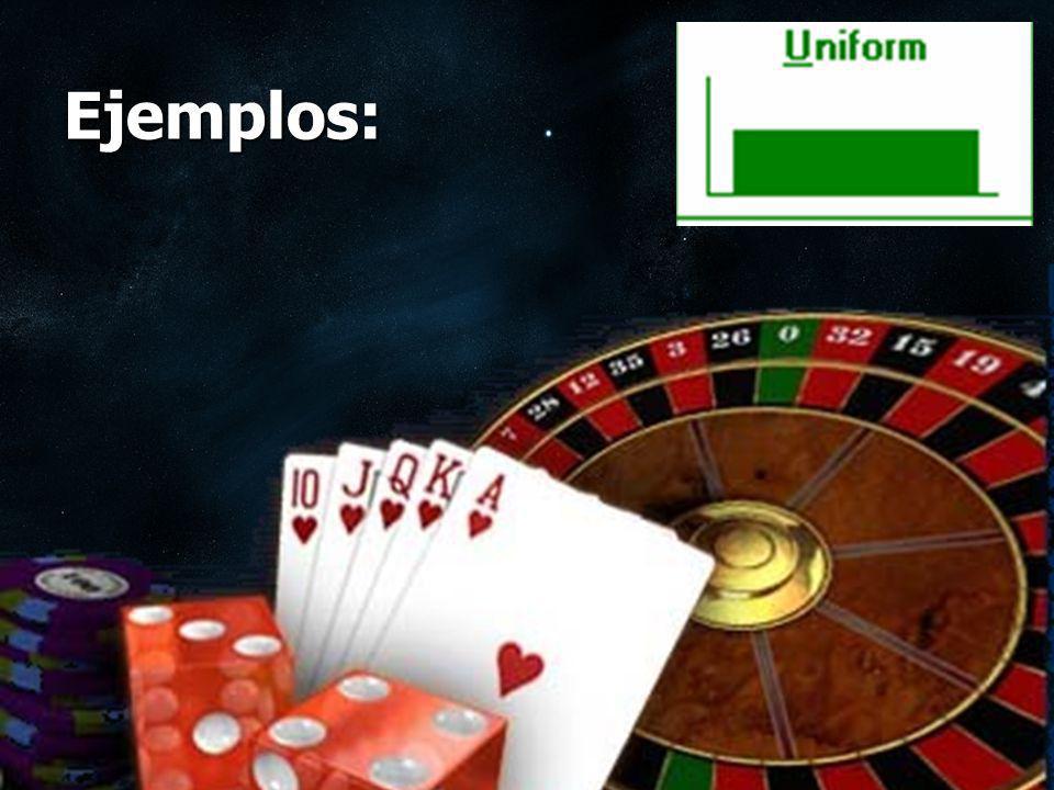 Ejemplos: Uniform (0,l/2) se puede usar para estimar la distribución de la distancia entre una filtración y una junta en una cañería.
