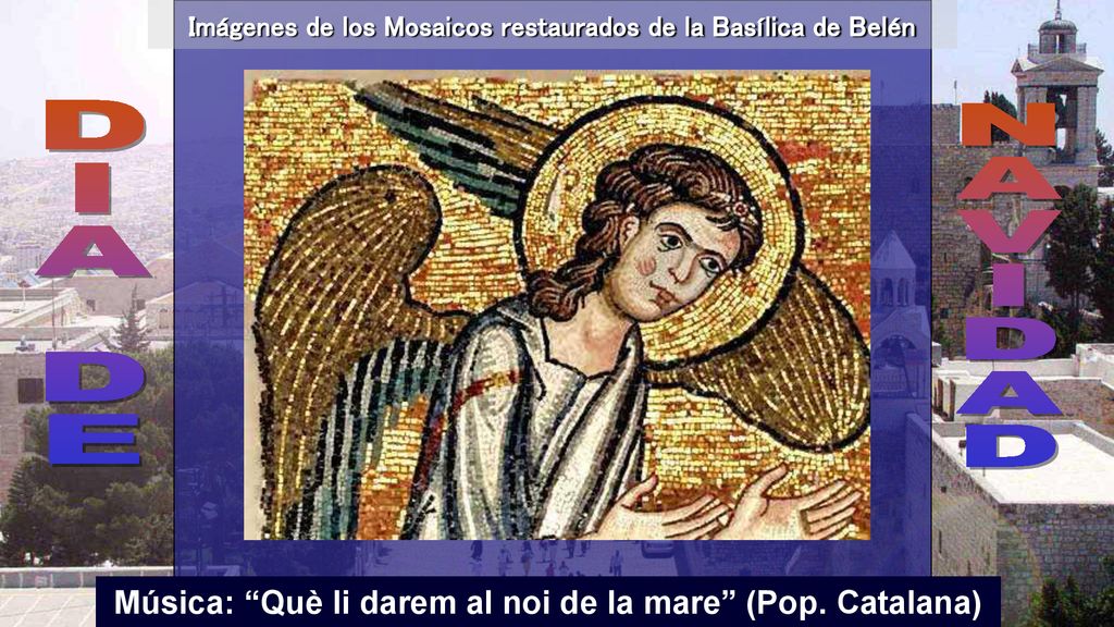 Imágenes de los Mosaicos restaurados de la Basílica de Belén