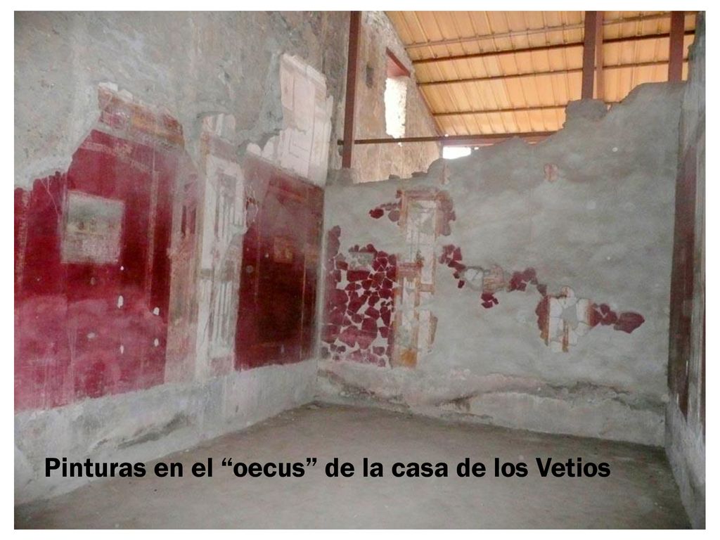 Pinturas en el oecus de la casa de los Vetios