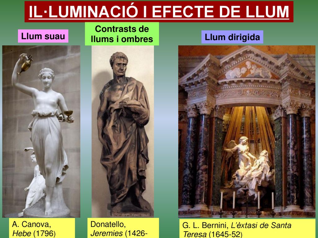 IL·LUMINACIÓ I EFECTE DE LLUM Contrasts de llums i ombres