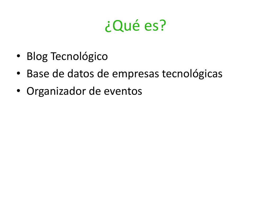 ¿Qué es Blog Tecnológico Base de datos de empresas tecnológicas