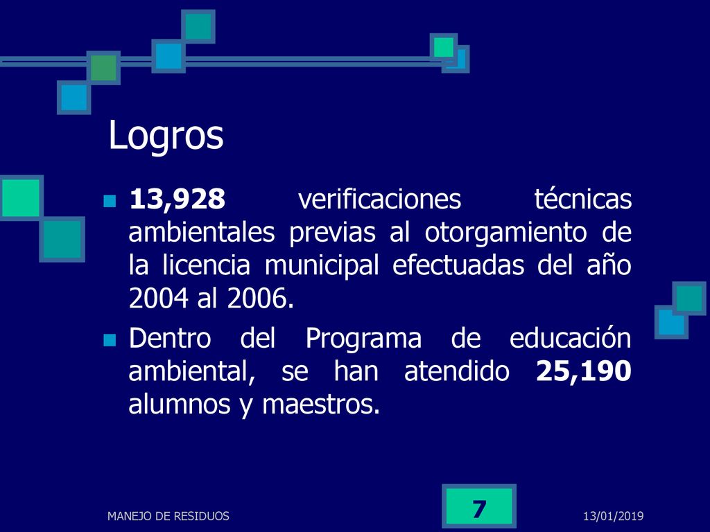 Logros 13,928 verificaciones técnicas ambientales previas al otorgamiento de la licencia municipal efectuadas del año 2004 al
