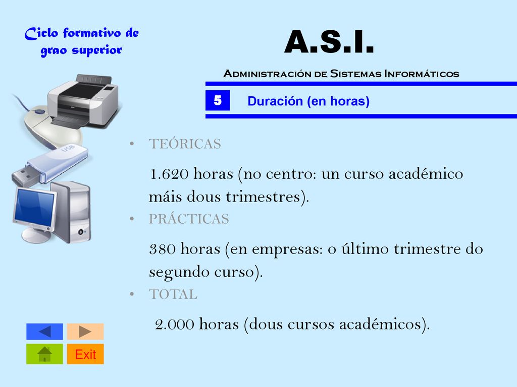 1.620 horas (no centro: un curso académico máis dous trimestres).