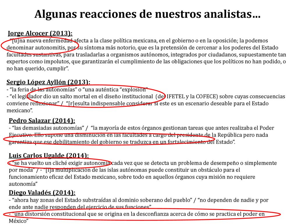 Algunas reacciones de nuestros analistas…