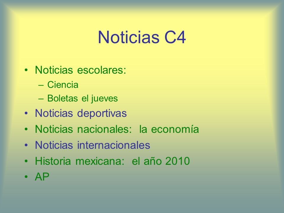 Noticias C4 Noticias escolares: Noticias deportivas
