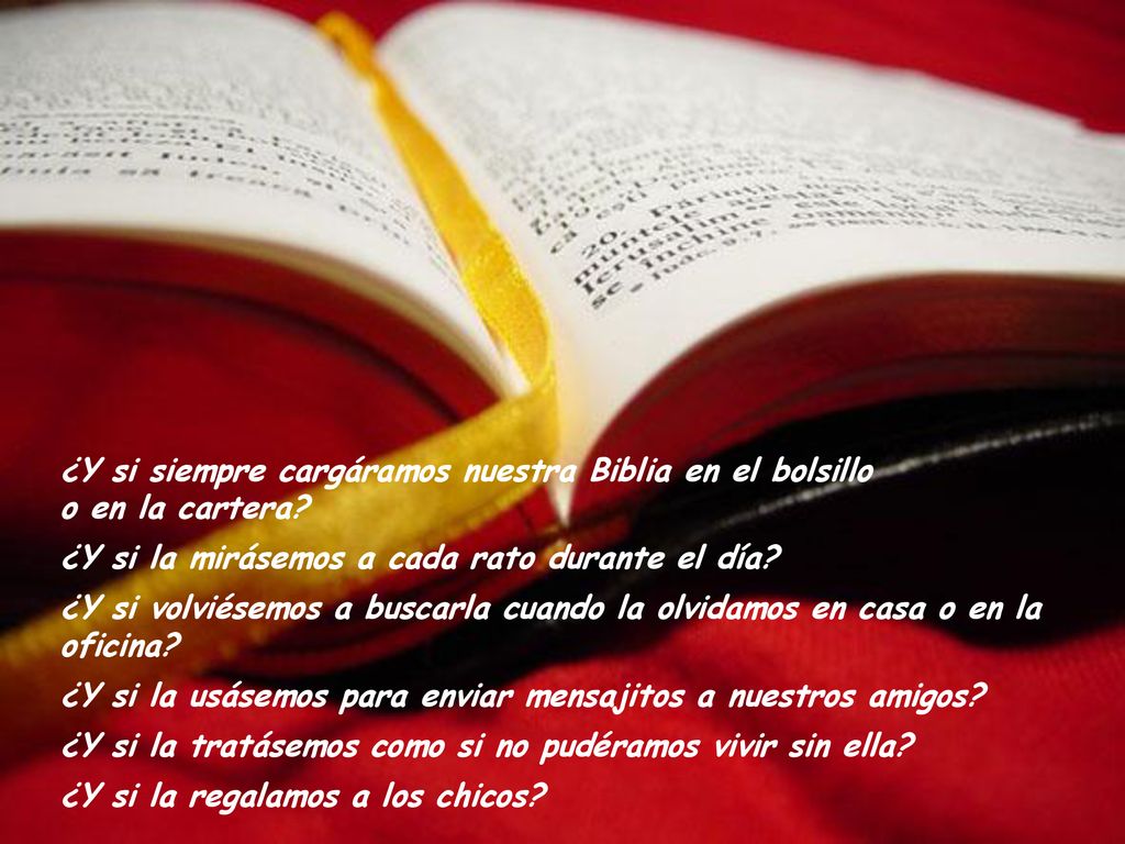¿Y si siempre cargáramos nuestra Biblia en el bolsillo o en la cartera
