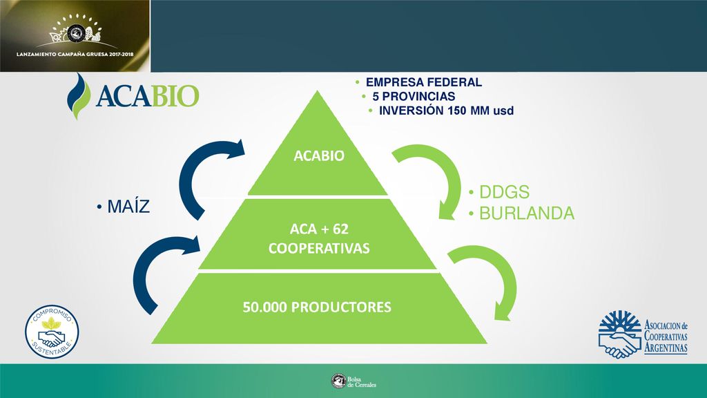 DDGS BURLANDA MAÍZ ACA + 62 COOPERATIVAS • EMPRESA FEDERAL