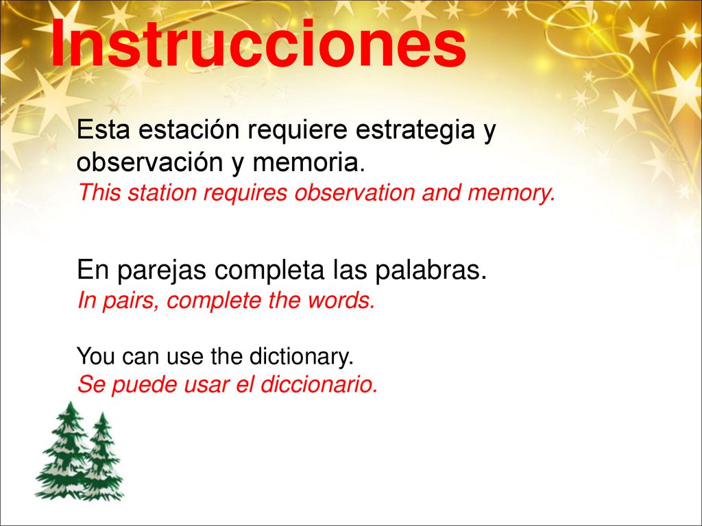 Instrucciones Esta estación requiere estrategia y observación y memoria. This station requires observation and memory.