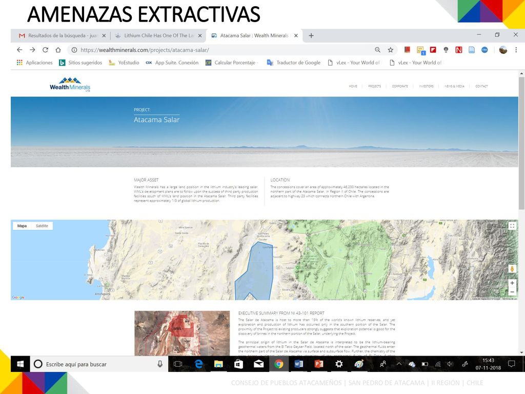 AMENAZAS EXTRACTIVAS CONSEJO DE PUEBLOS ATACAMEÑOS | SAN PEDRO DE ATACAMA | II REGIÓN | CHILE