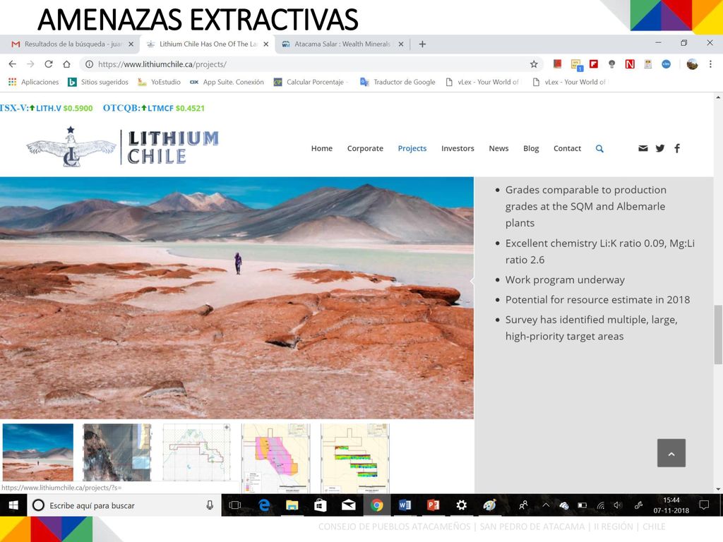 AMENAZAS EXTRACTIVAS CONSEJO DE PUEBLOS ATACAMEÑOS | SAN PEDRO DE ATACAMA | II REGIÓN | CHILE