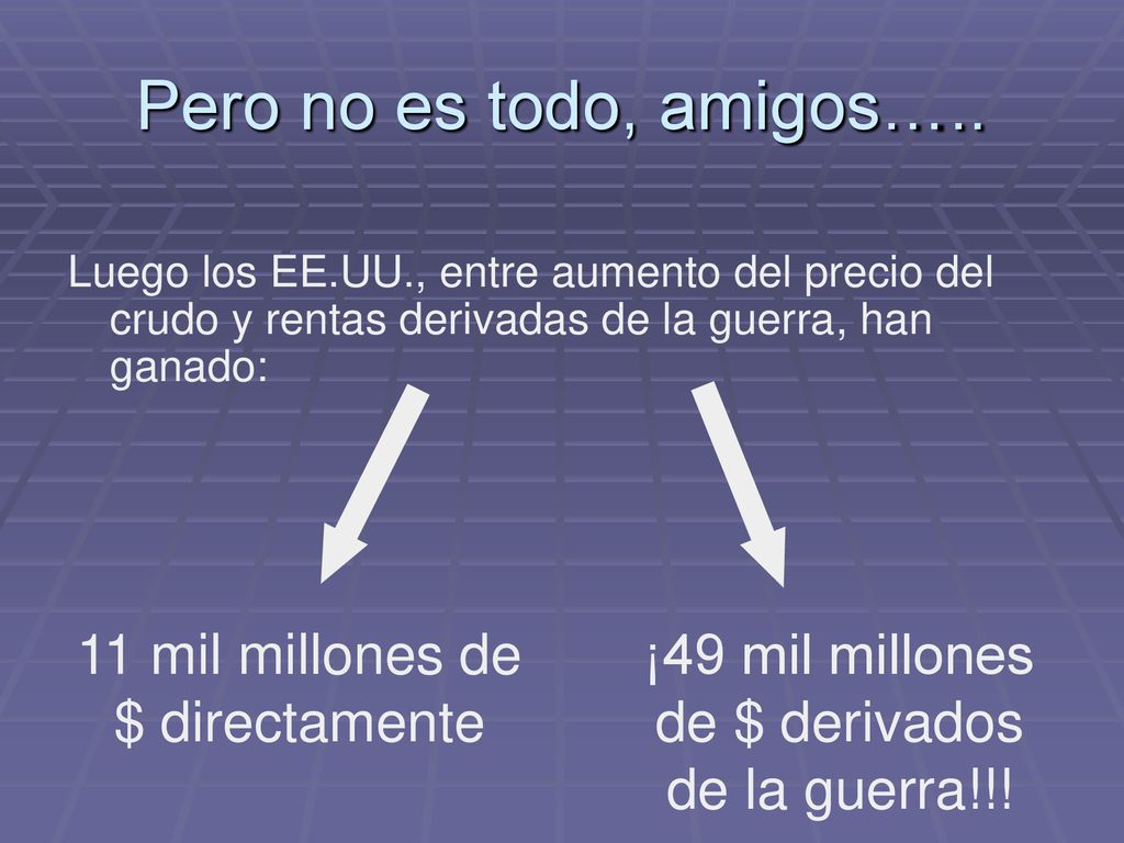 Pero no es todo, amigos….. 11 mil millones de $ directamente