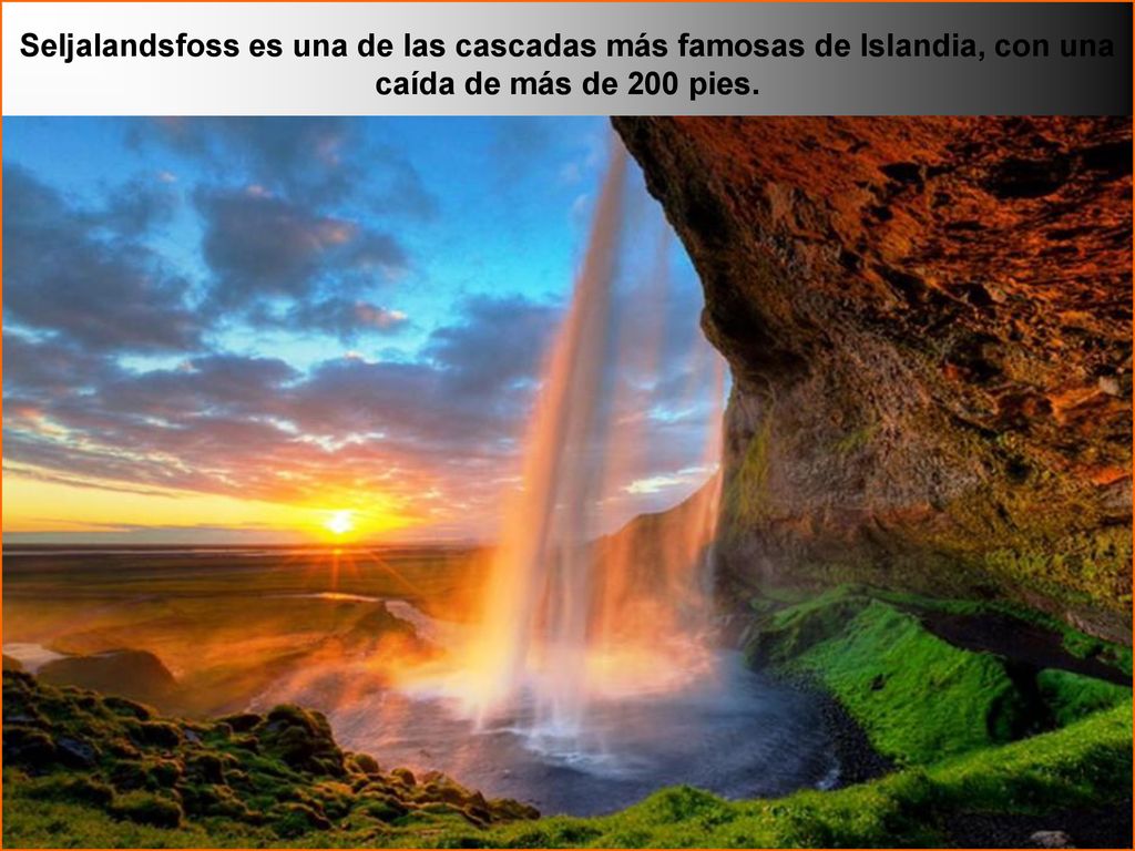 Seljalandsfoss es una de las cascadas más famosas de Islandia, con una caída de más de 200 pies.
