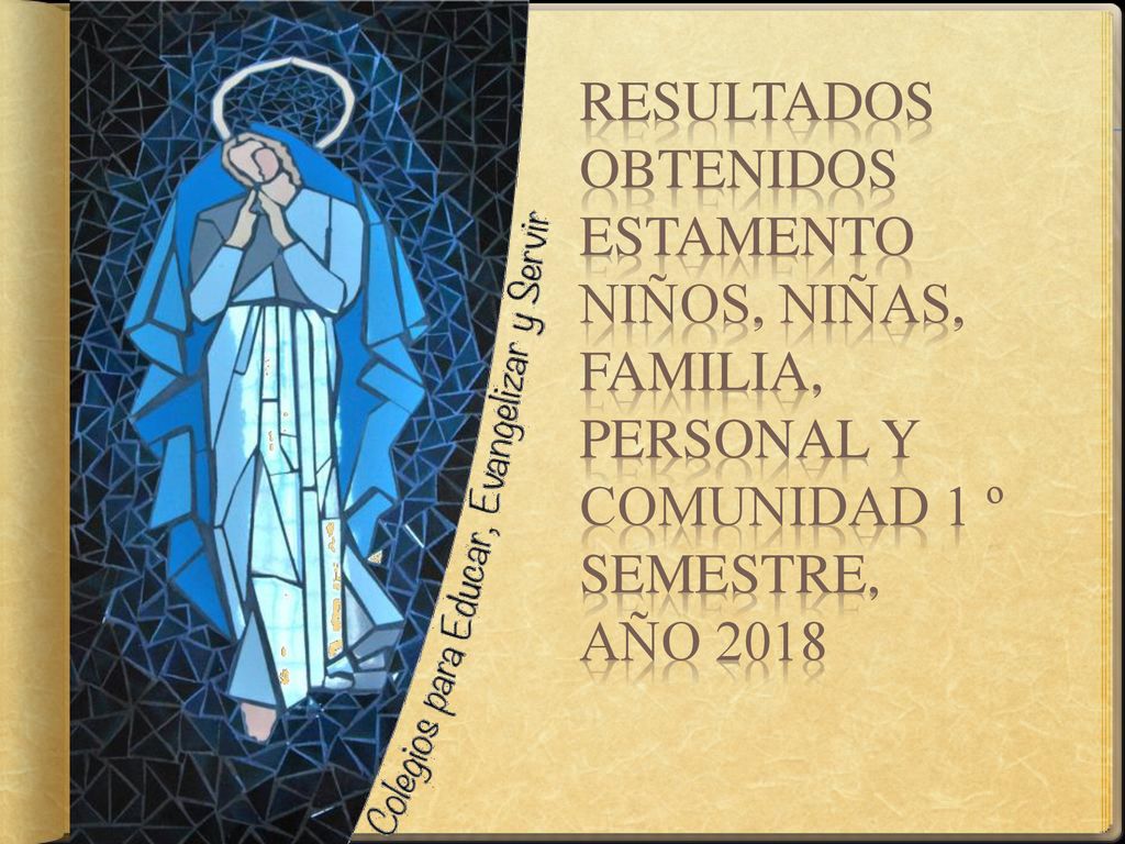 Resultados obtenidos Estamento niños, niñas, Familia, Personal y comunidad 1 º semestre, año 2018
