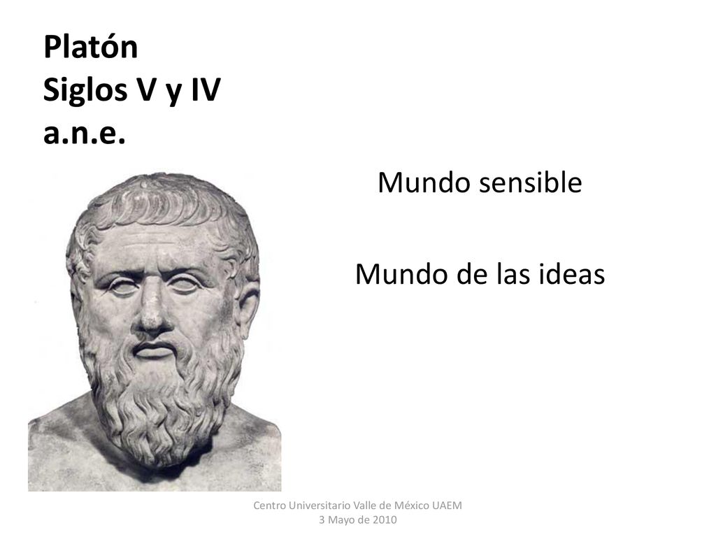 Platón Siglos V y IV a.n.e. Mundo sensible Mundo de las ideas
