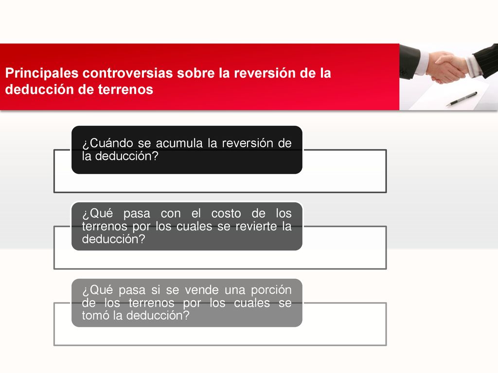 Principales controversias sobre la reversión de la deducción de terrenos