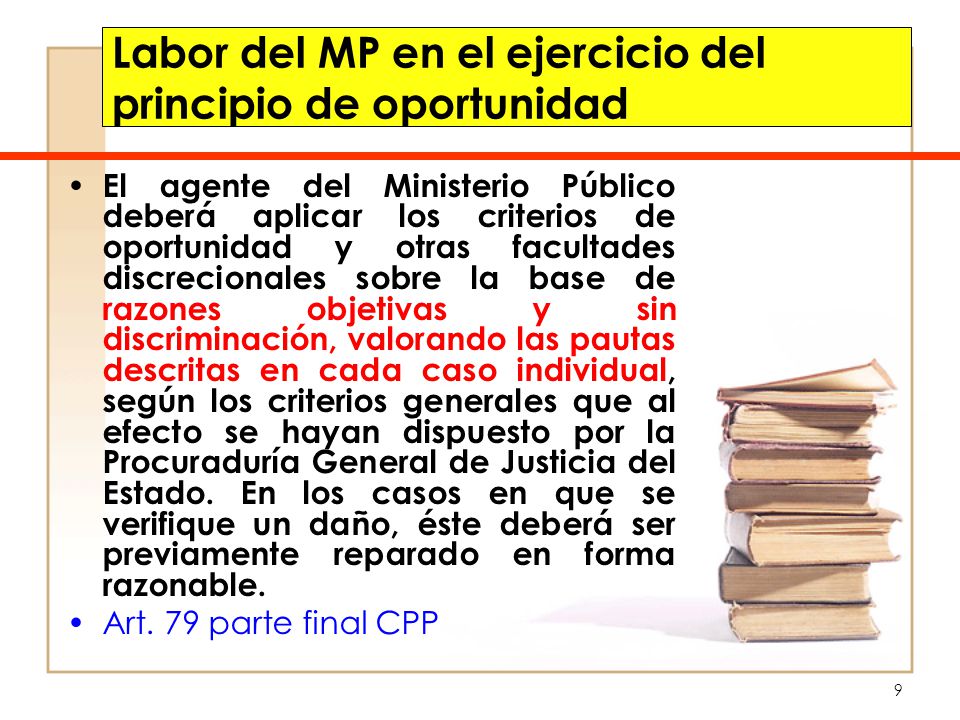 Labor del MP en el ejercicio del principio de oportunidad
