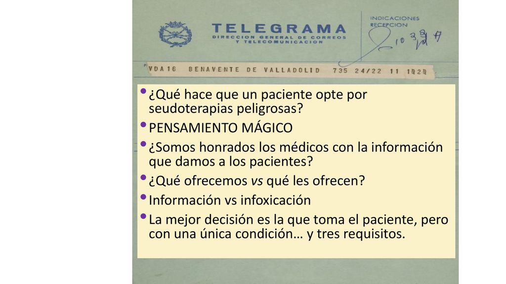 ¿Qué hace que un paciente opte por seudoterapias peligrosas