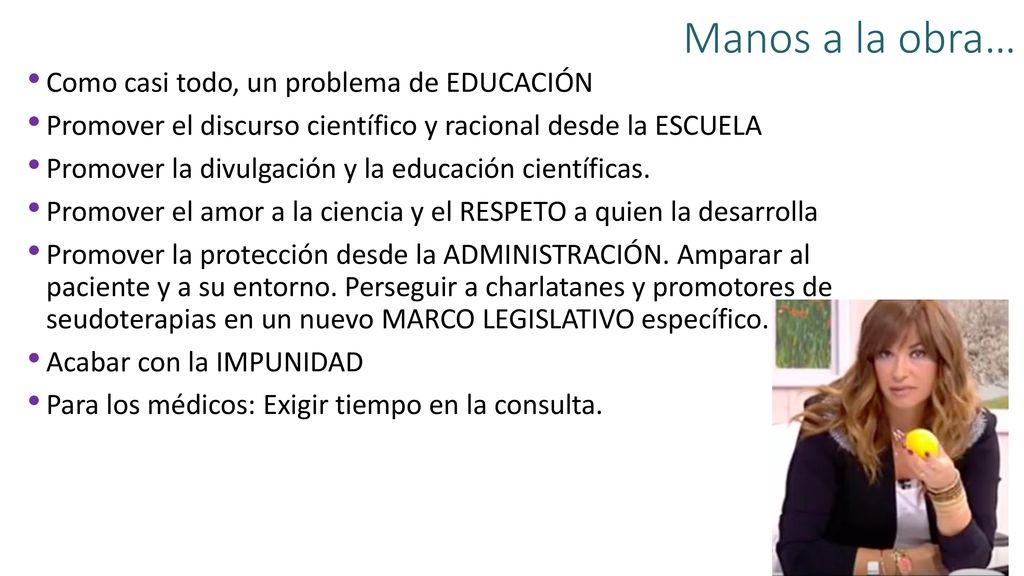 Manos a la obra… Como casi todo, un problema de EDUCACIÓN