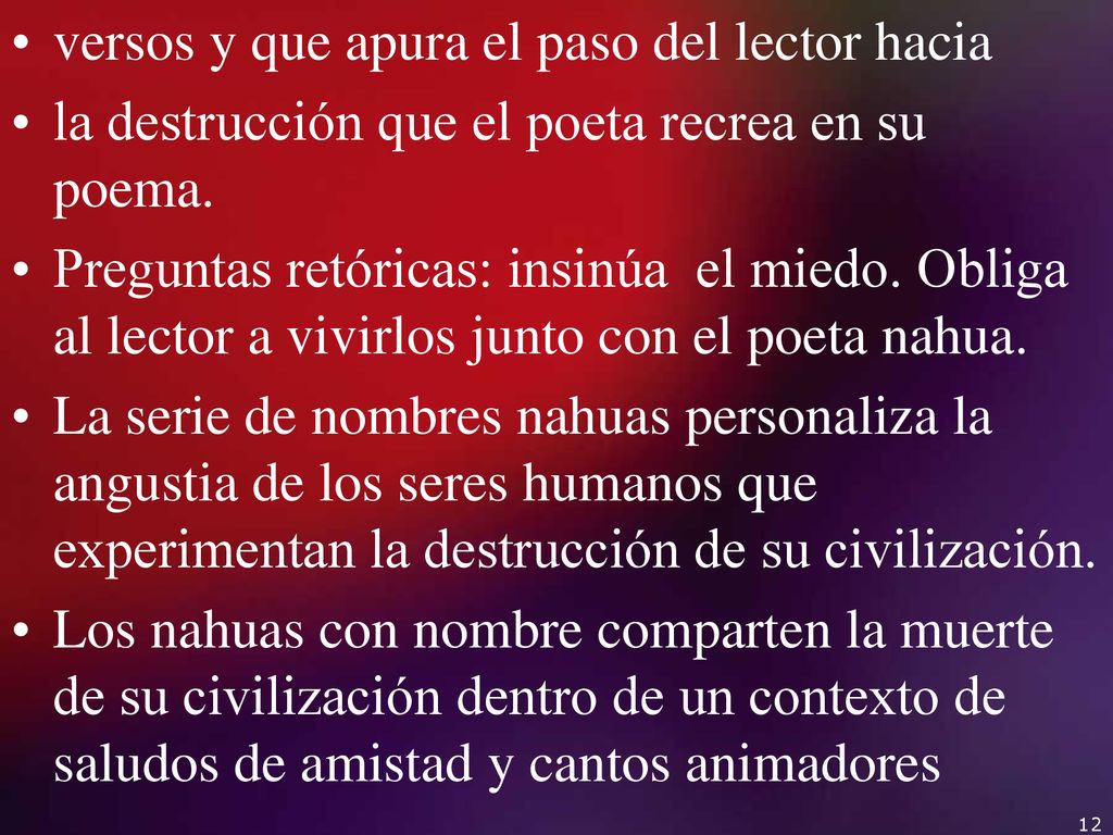 versos y que apura el paso del lector hacia