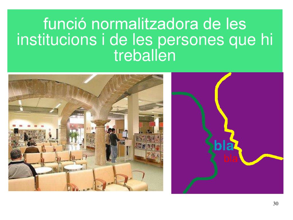 funció normalitzadora de les institucions i de les persones que hi treballen