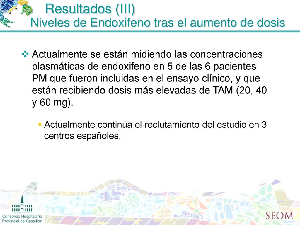 Resultados (III) Niveles de Endoxifeno tras el aumento de dosis