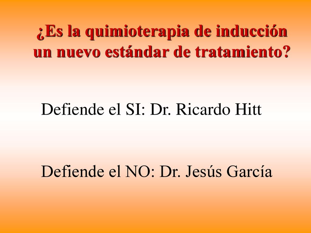 ¿Es la quimioterapia de inducción un nuevo estándar de tratamiento