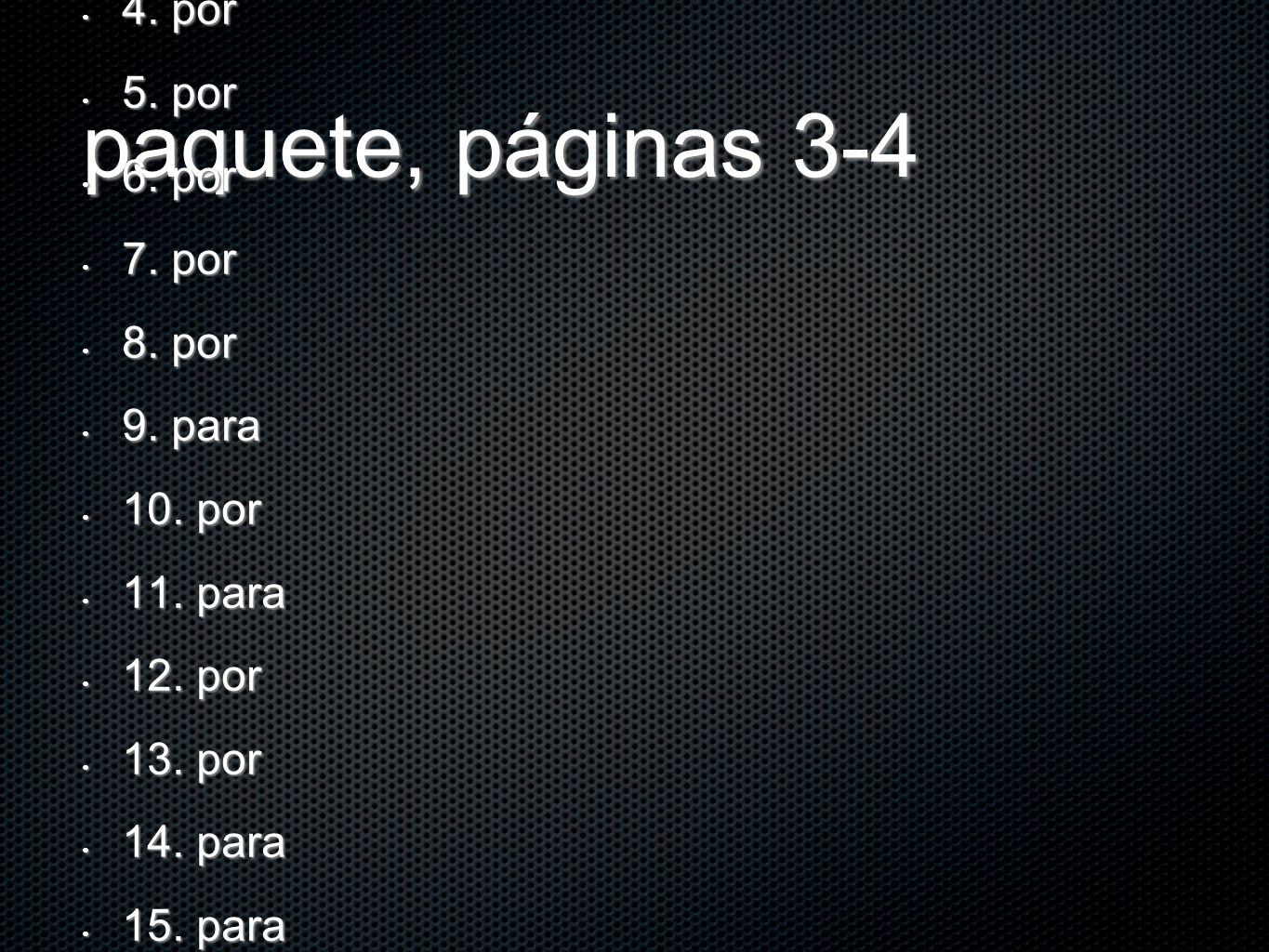 paquete, páginas Por 2. por 3. por 4. por 5. por 6. por 7. por