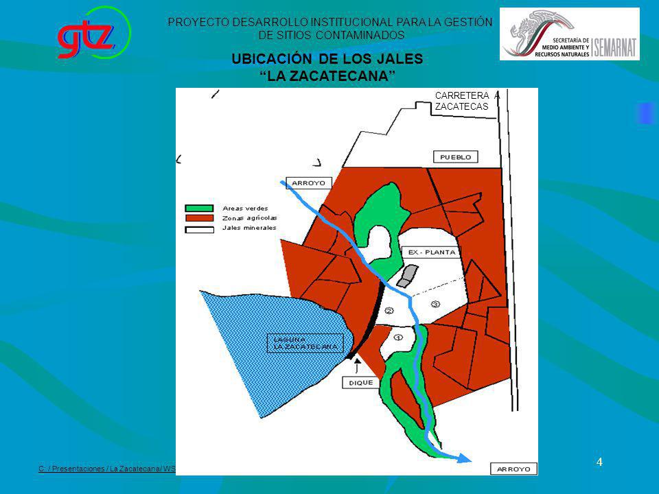UBICACIÓN DE LOS JALES LA ZACATECANA