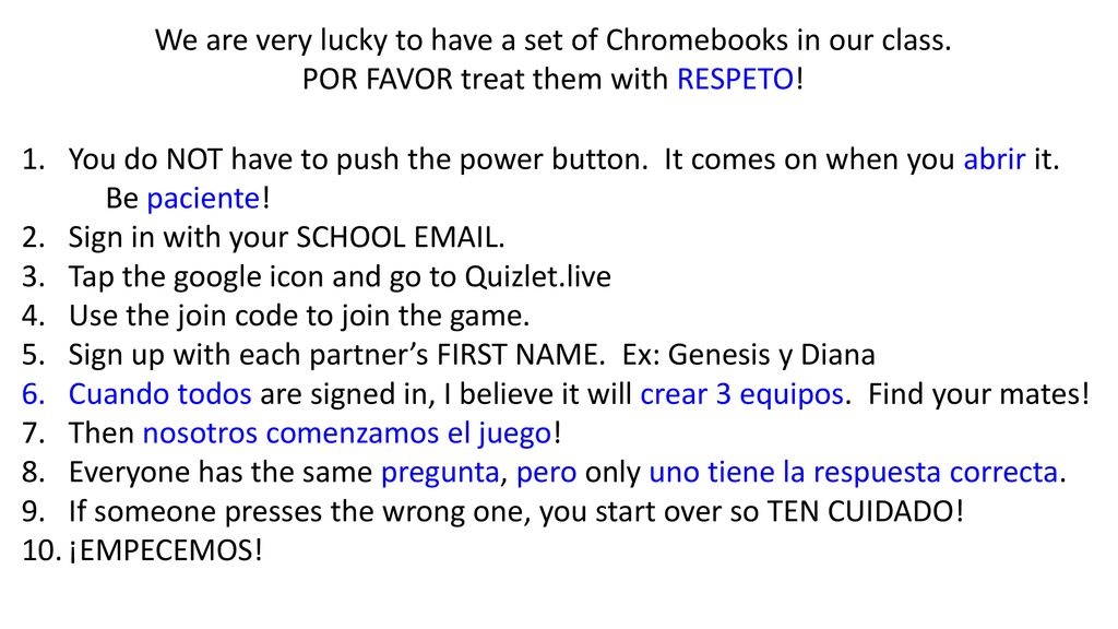 We are very lucky to have a set of Chromebooks in our class.