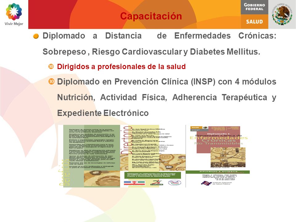 Capacitación Diplomado a Distancia de Enfermedades Crónicas: Sobrepeso , Riesgo Cardiovascular y Diabetes Mellitus.