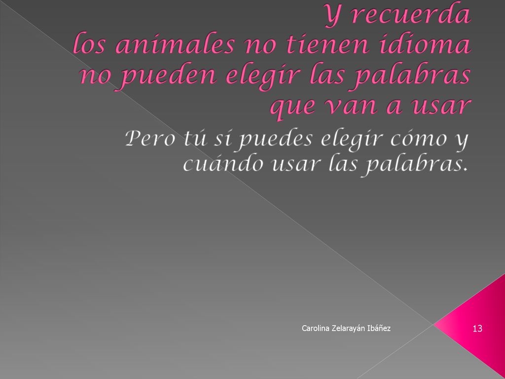 Pero tú sí puedes elegir cómo y cuándo usar las palabras.