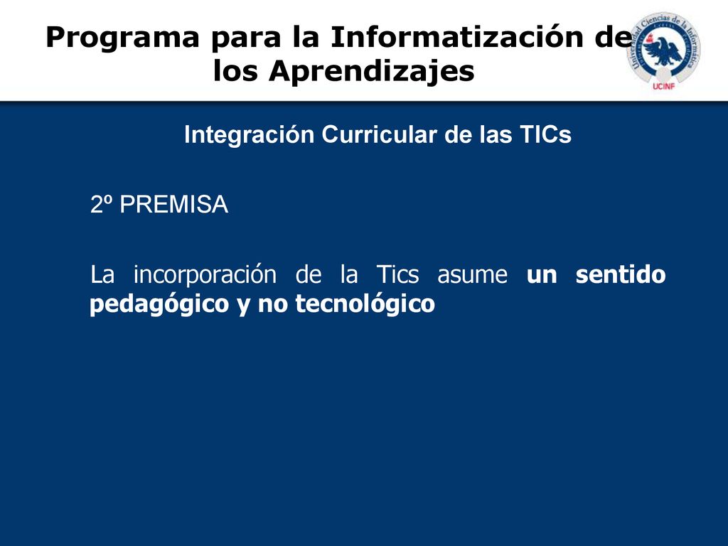 Programa para la Informatización de Integración Curricular de las TICs