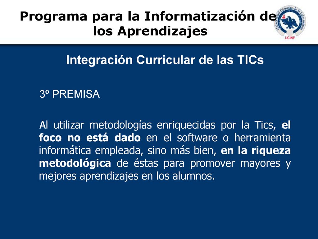 Programa para la Informatización de Integración Curricular de las TICs