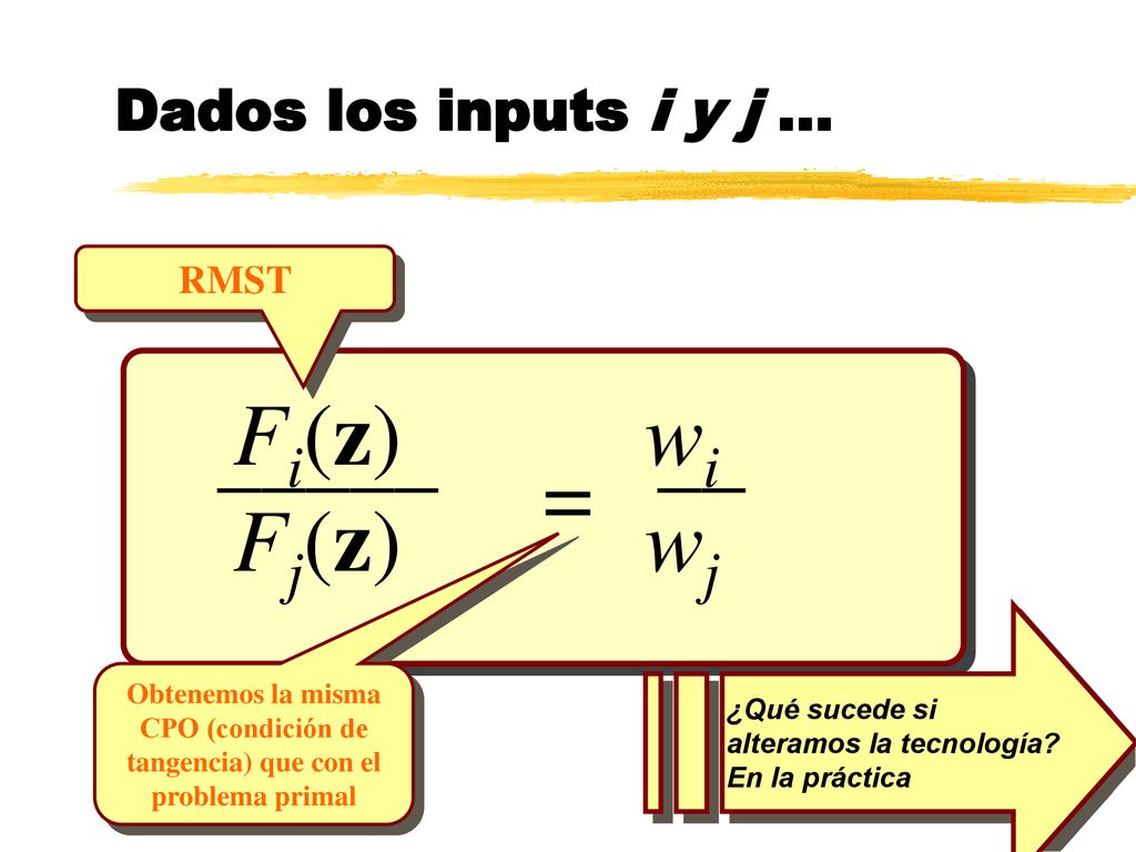 _____ __ = Fi(z) wi Fj(z) wj Dados los inputs i y j ... RMST