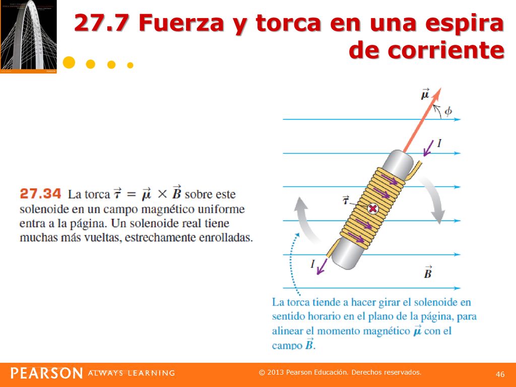 27.7 Fuerza y torca en una espira de corriente