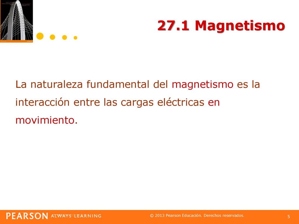 27.1 Magnetismo La naturaleza fundamental del magnetismo es la interacción entre las cargas eléctricas en movimiento.