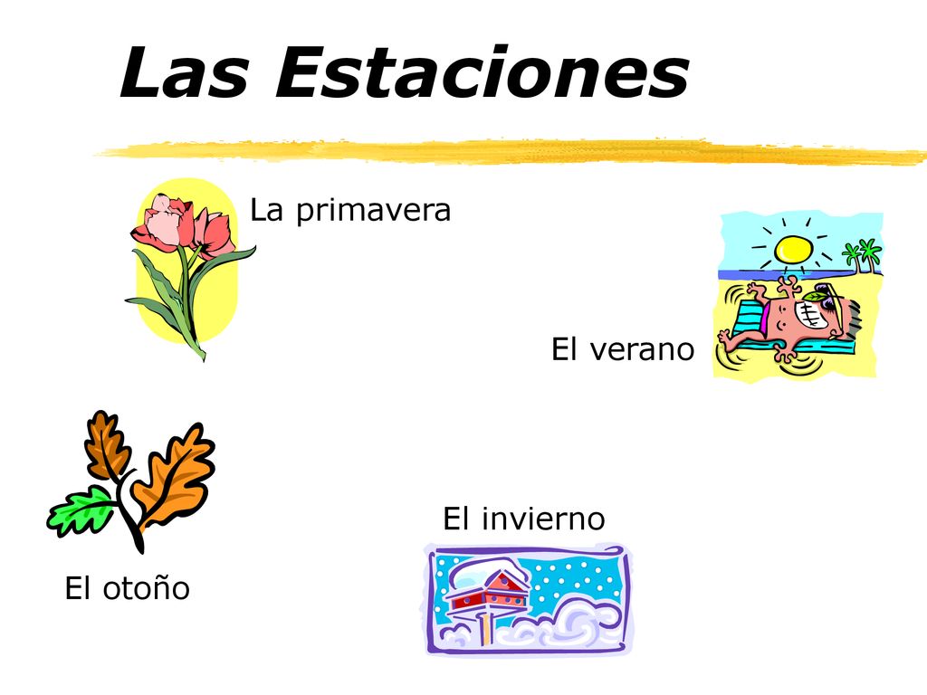 Las Estaciones La primavera El verano El otoño El invierno