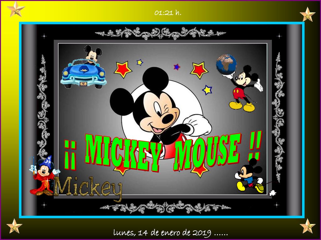 01:21 h. ¡¡ MICKEY MOUSE !! lunes, 14 de enero de 2019 ……