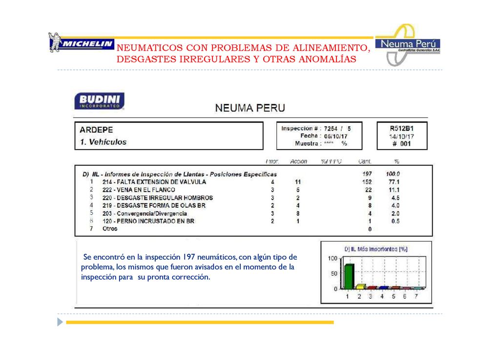 NEUMATICOS CON PROBLEMAS DE ALINEAMIENTO, DESGASTES IRREGULARES Y OTRAS ANOMALÍAS
