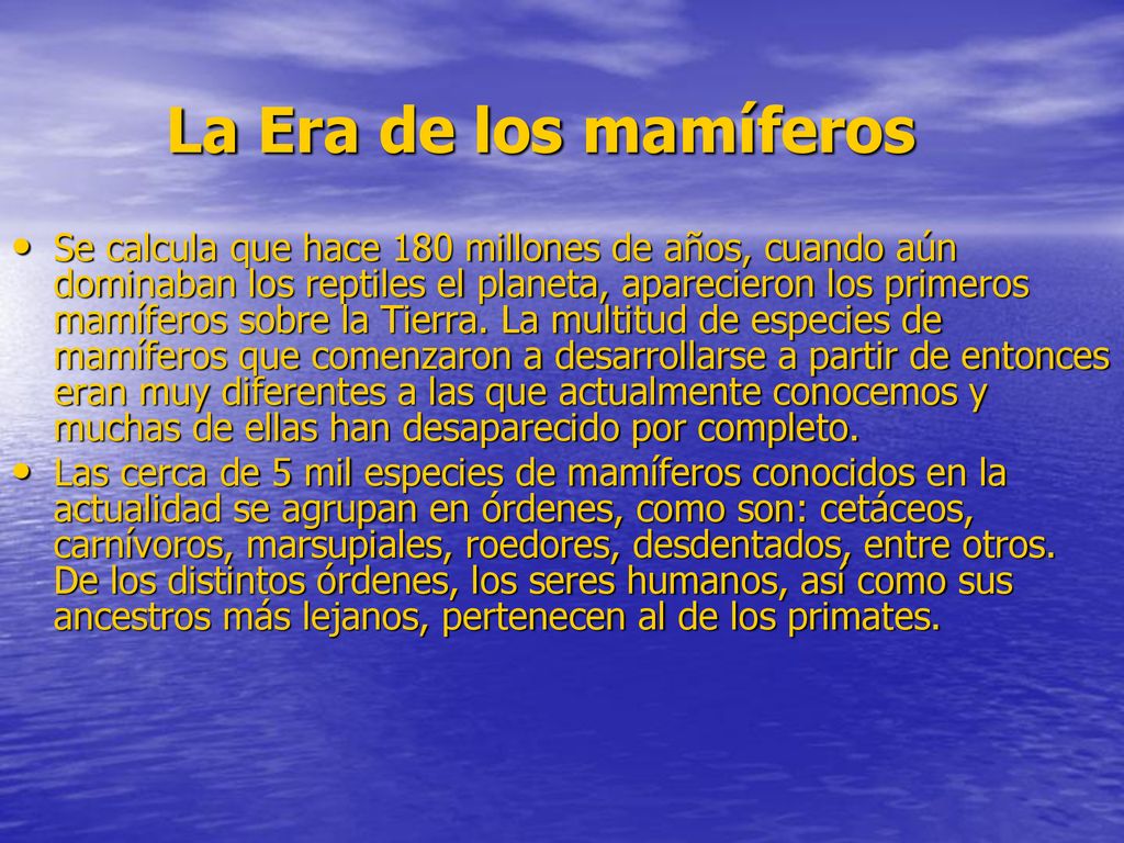 La Era de los mamíferos