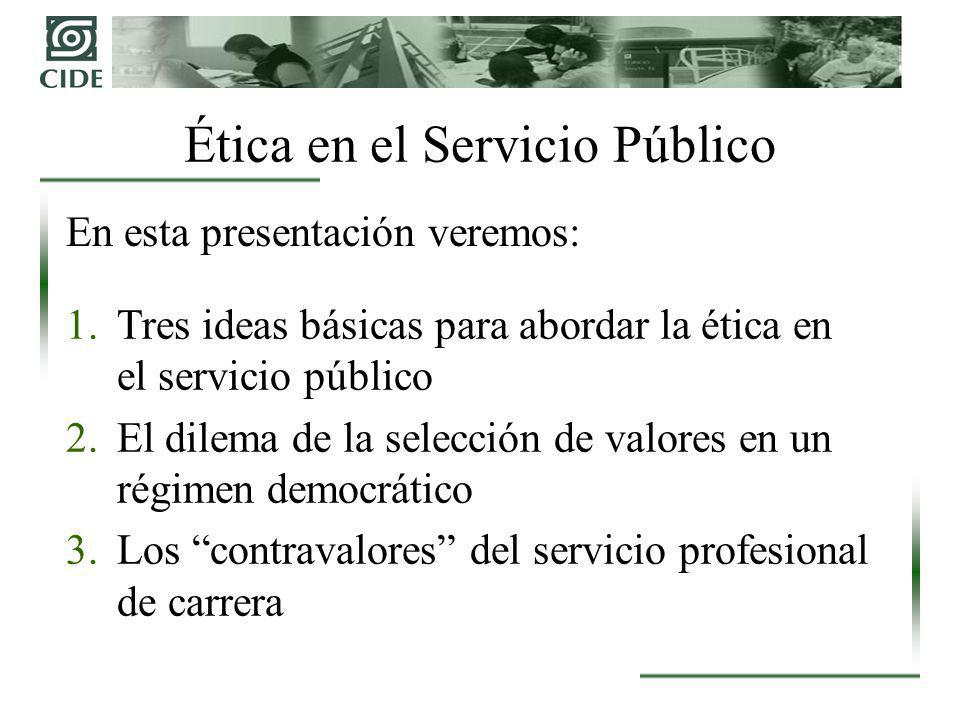 Ética en el Servicio Público