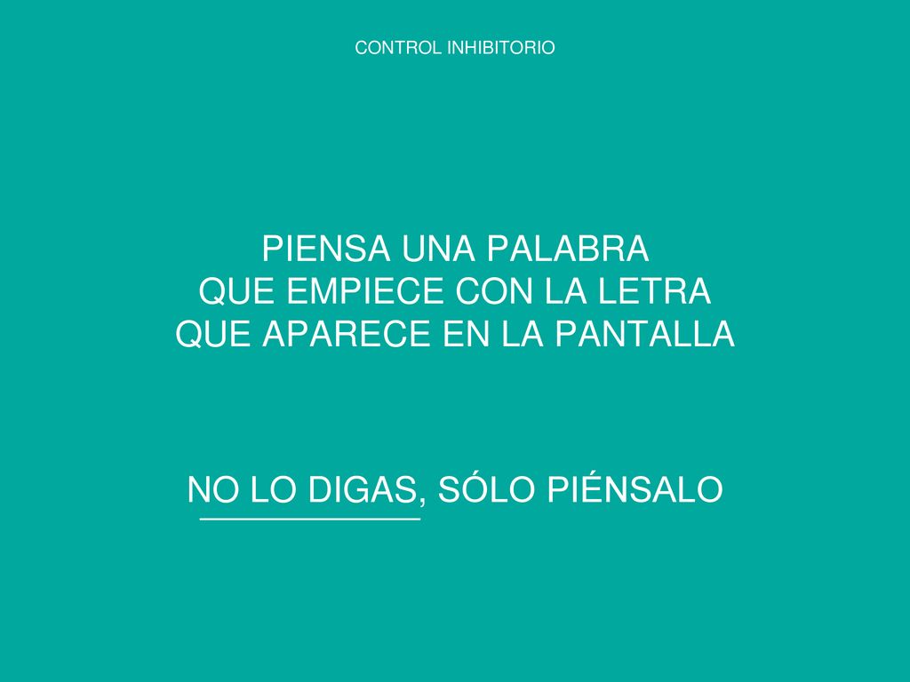 QUE EMPIECE CON LA LETRA QUE APARECE EN LA PANTALLA