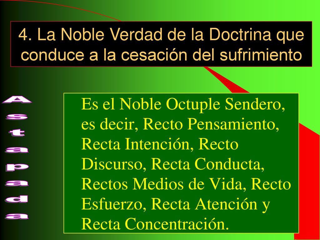 4. La Noble Verdad de la Doctrina que conduce a la cesación del sufrimiento