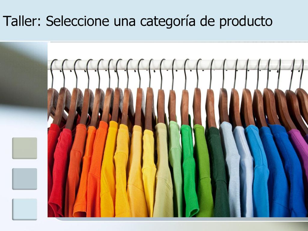 Taller: Seleccione una categoría de producto