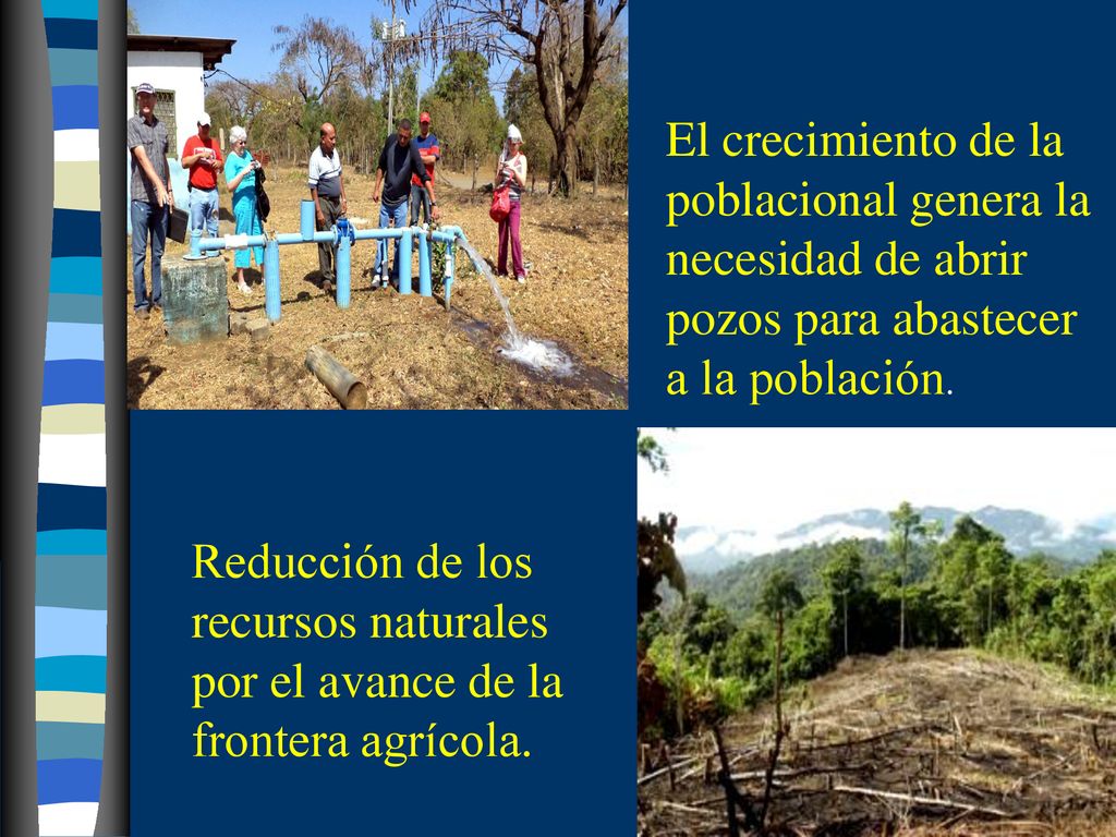 El crecimiento de la poblacional genera la necesidad de abrir pozos para abastecer a la población.