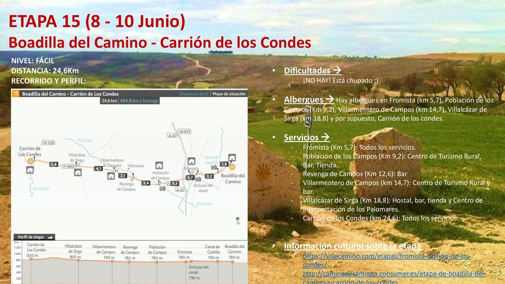 ETAPA 15 ( Junio) Boadilla del Camino - Carrión de los Condes