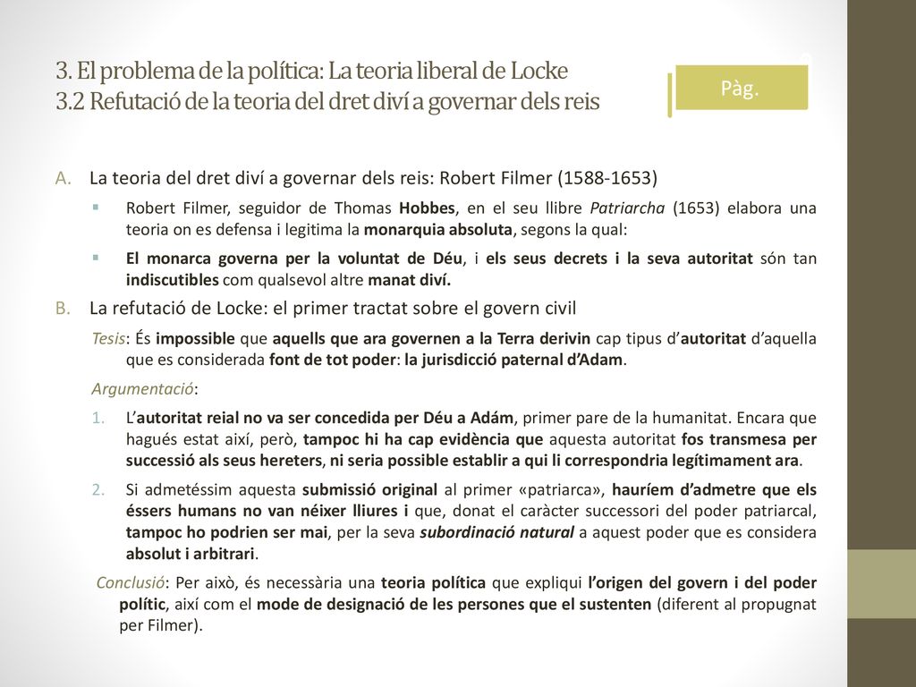 3. El problema de la política: La teoria liberal de Locke 3