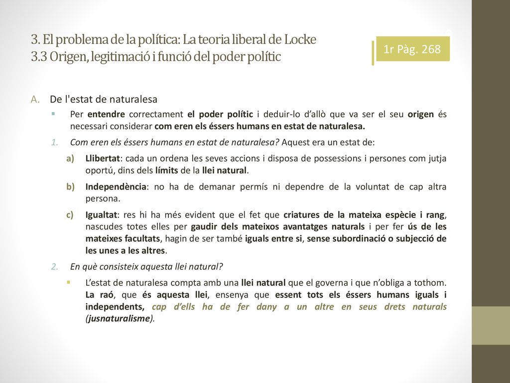 3. El problema de la política: La teoria liberal de Locke 3