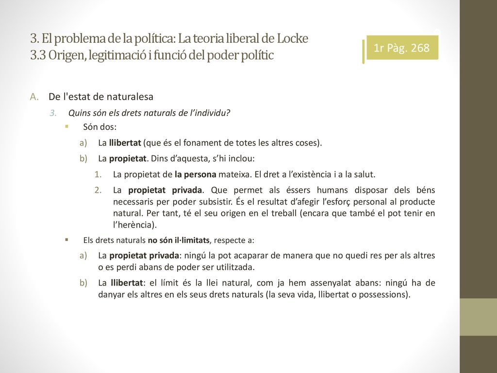 3. El problema de la política: La teoria liberal de Locke 3