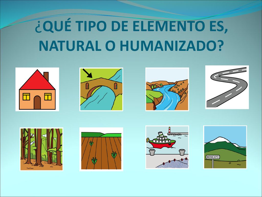 ¿QUÉ TIPO DE ELEMENTO ES, NATURAL O HUMANIZADO